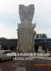 三面菩萨观音石雕 汉白玉与大理石的匠心雕刻艺术